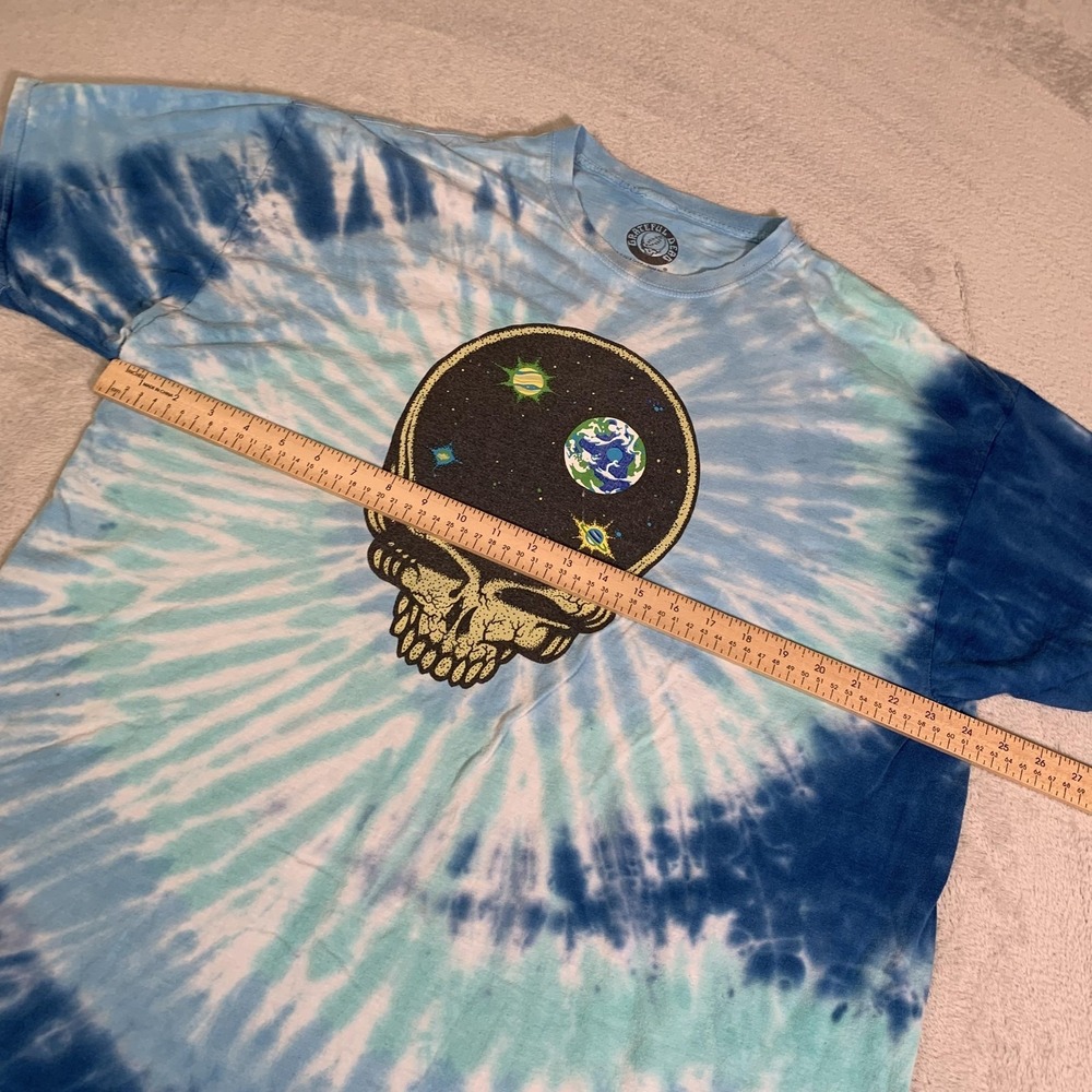 Grateful Dead Shirt Mens XL Blue Tie Dye Space Skull Cosmic Graphic Tee SS - Picture 4 of 7